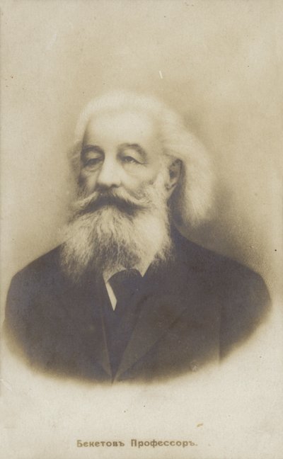 Nikolay Beketov, Russische fysisch chemicus, eind 19e of begin 20e eeuw door Russian Photographer